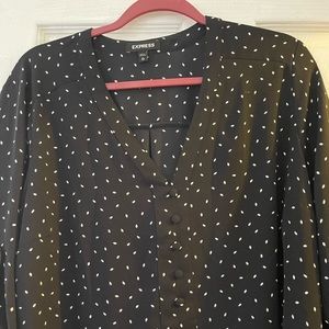 Black and White polka dot Express Blouse